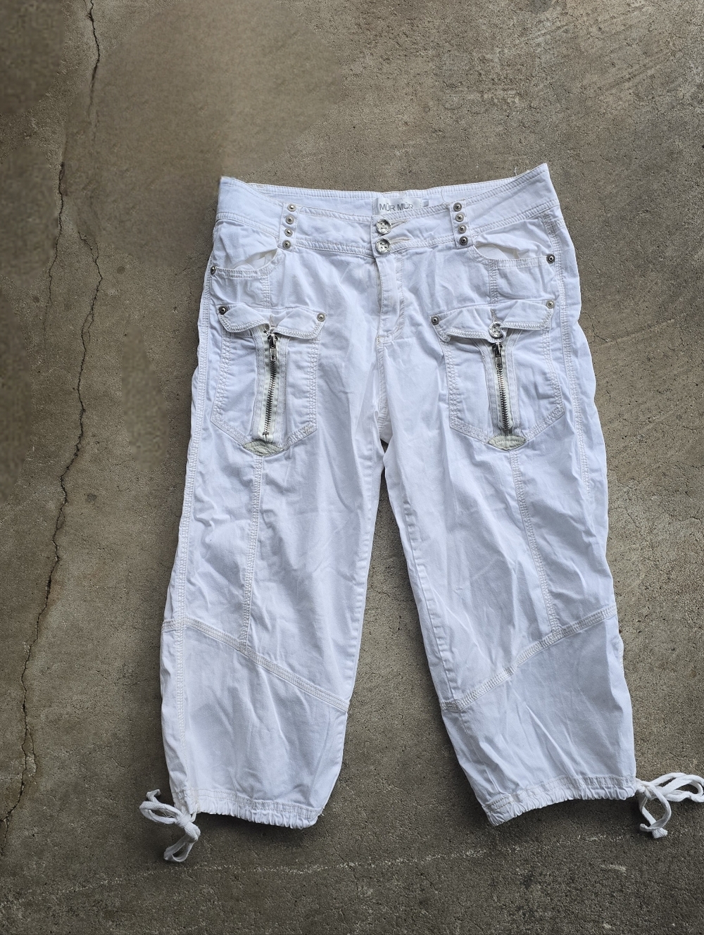 Vintage Y2k Mur Mur Euro Style Submersive Grunge Cargo Capri Small